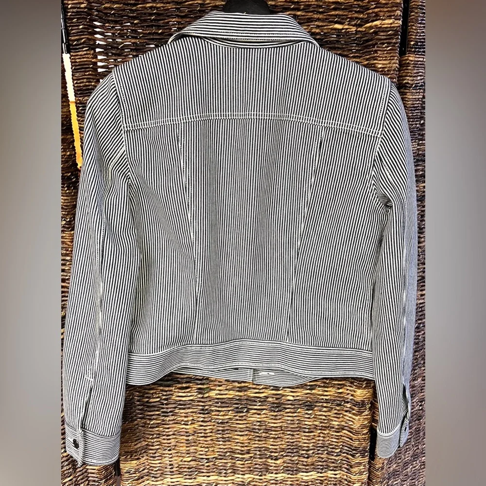 Ralph Lauren Black and White Jean‎ Jacket, Size: Medium, Pre-Owned - Picture 5 of 5